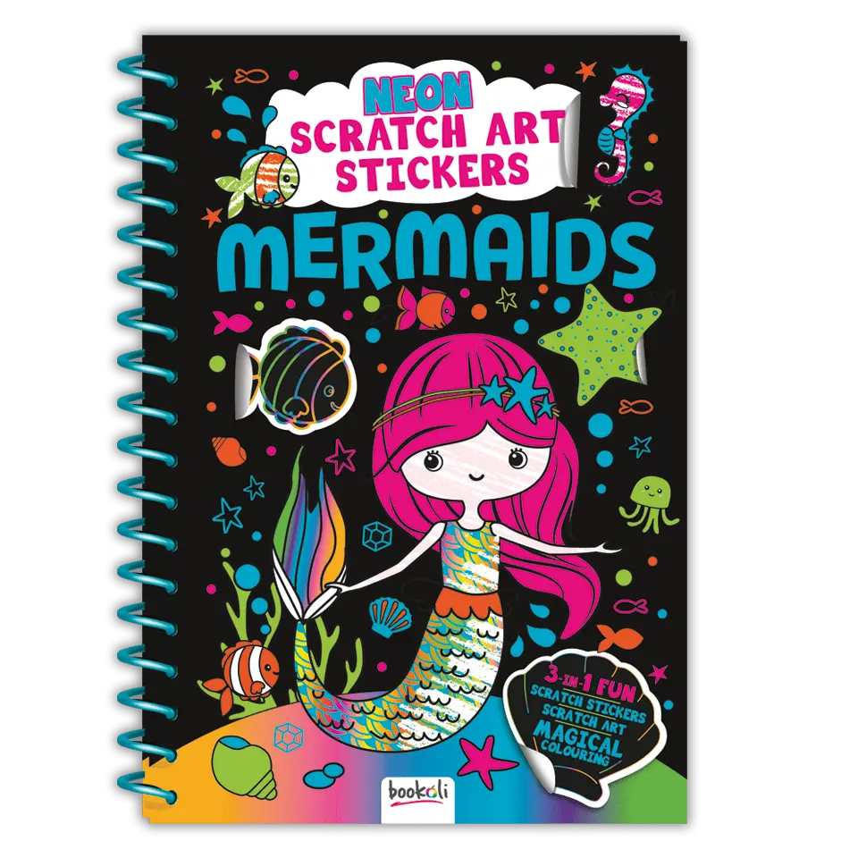 Scratch Art Neon Stickers Mermaids CuriousUniverse