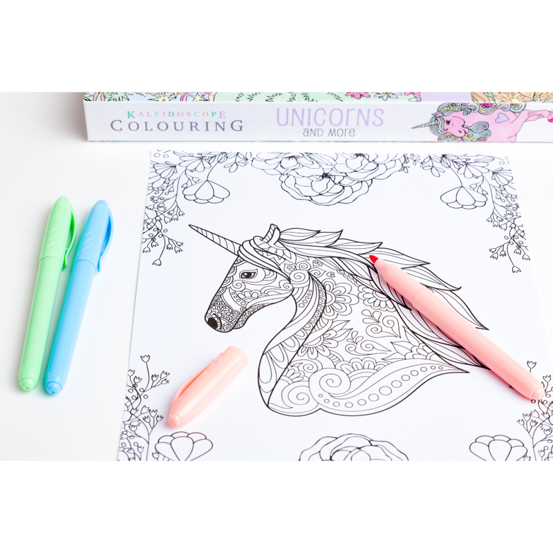 Kaleidoscope Colouring Kit: Unicorns and More