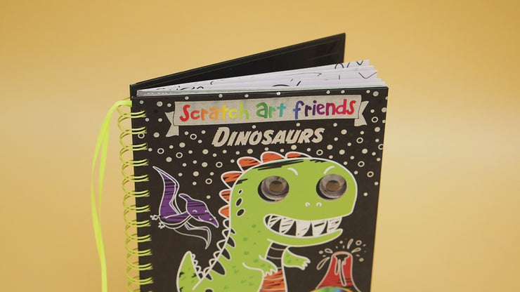 Scratch Art Dinosaur Friends